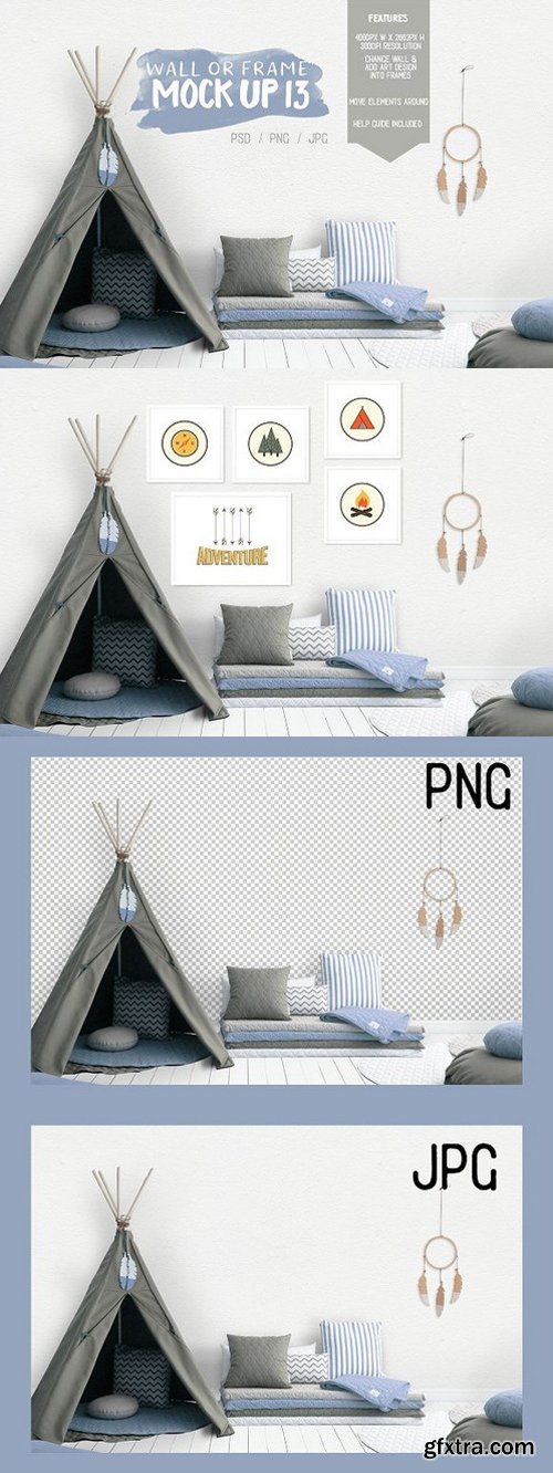 CM - Kids Room Wall/Frame Mock Up 13 1781905