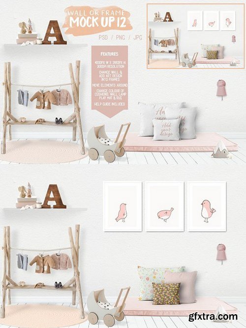 CM - Kids Room Wall/Frame Mock Up 12 1781821