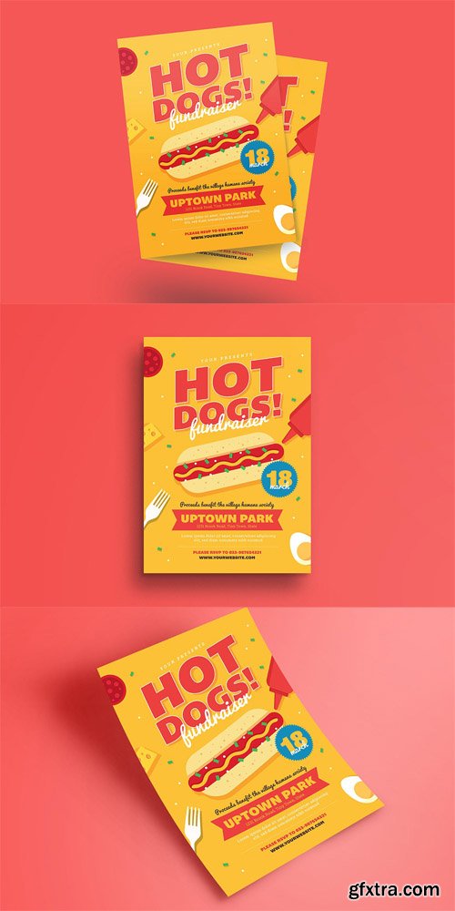 Hot dog Fundaraiser Flyer