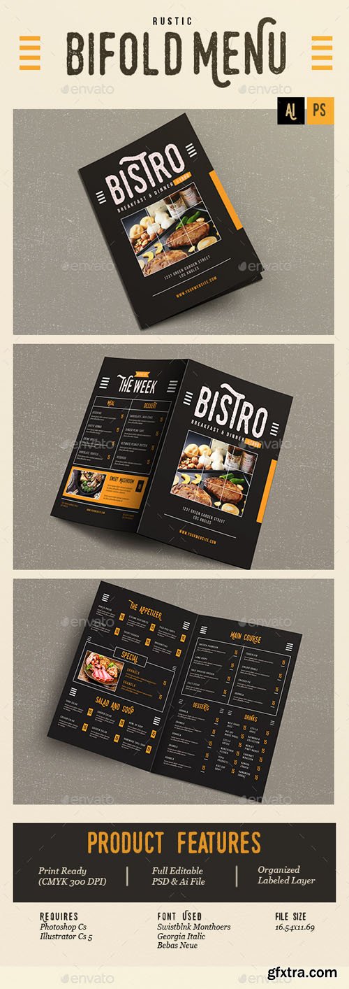 GR - Rustic Bifold Restaurant Menu 14351990