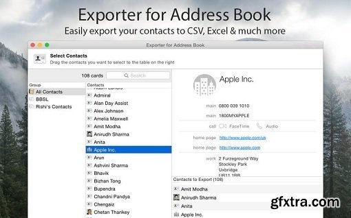 Exporter for Address Book 1.3 (Mac OS X)