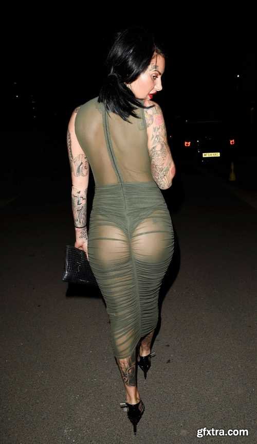 Jemma Lucy in See-through Dress on a Night Out in Manchester June 25, 2017