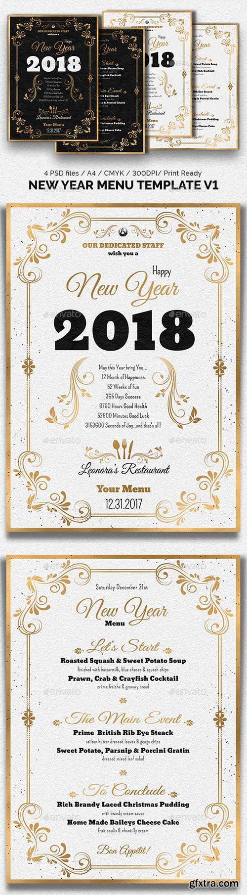 Graphicriver - New Year Menu Template V1 13813477