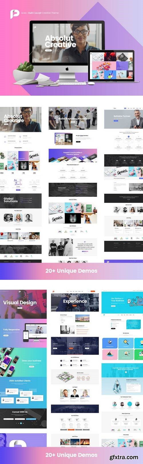 Pisces-Multi Concept Creative PSD Template