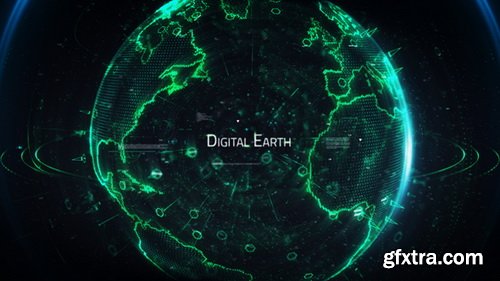 Videohive - Digital Earth Title - 20078736