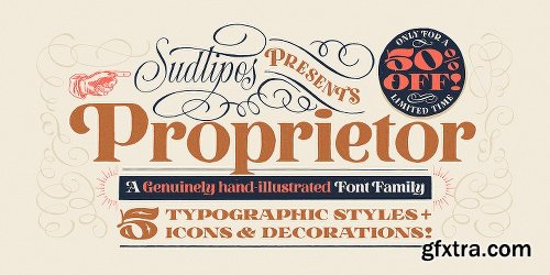 Proprietor Font Family - 7 Fonts