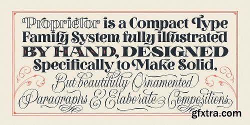 Proprietor Font Family - 7 Fonts