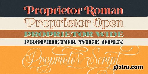 Proprietor Font Family - 7 Fonts