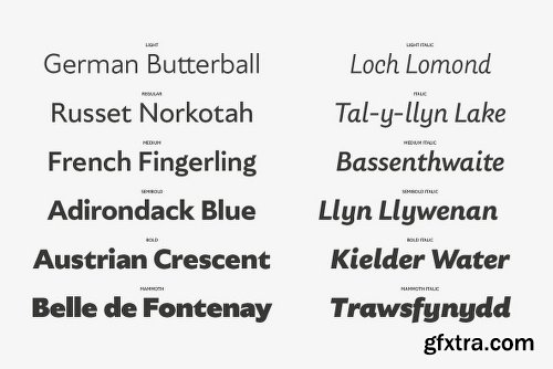 Gardner Sans Font Family - 12 Fonts