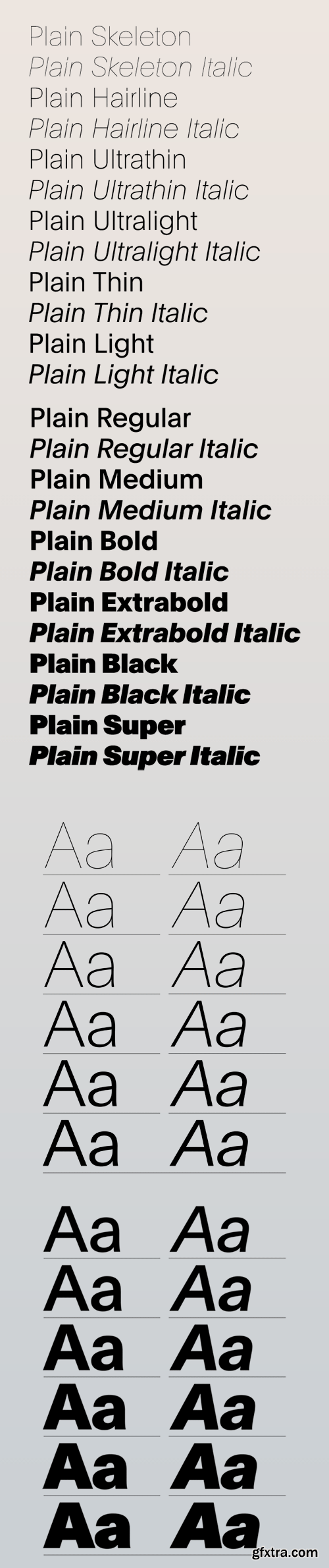 Plain Font Family