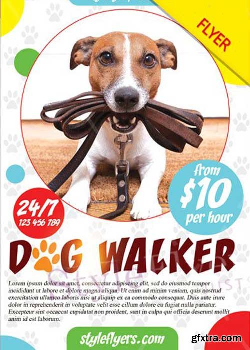 Dog Walker V7 PSD Flyer Template