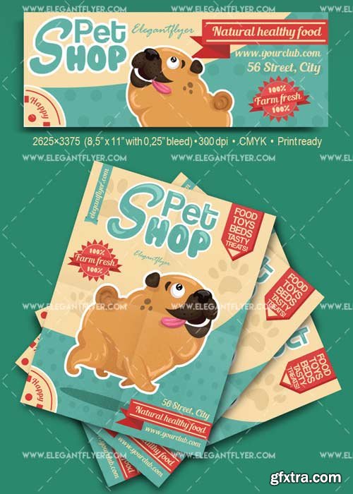 Pet Shop V11 Flyer PSD Template + Facebook Cover