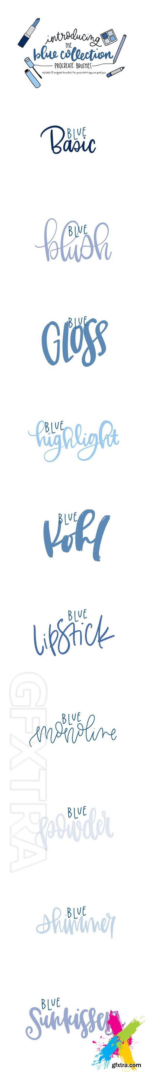 CreativeMarket - The Blue Collection - Procreate 1847921