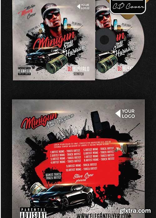 Street Rap V3 Premium CD Cover PSD Template