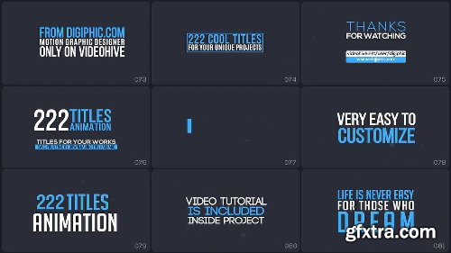 Videohive Titles Animation 19495140