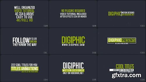 Videohive Titles Animation 19495140