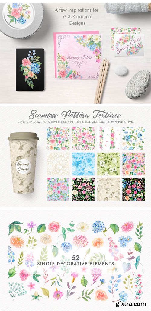 CM - Spring Colors Watercolor Image Set 1769816