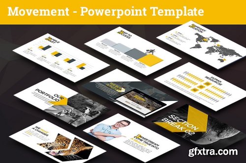 CreativeMarket Movement - Swiss Powerpoint Template 767156