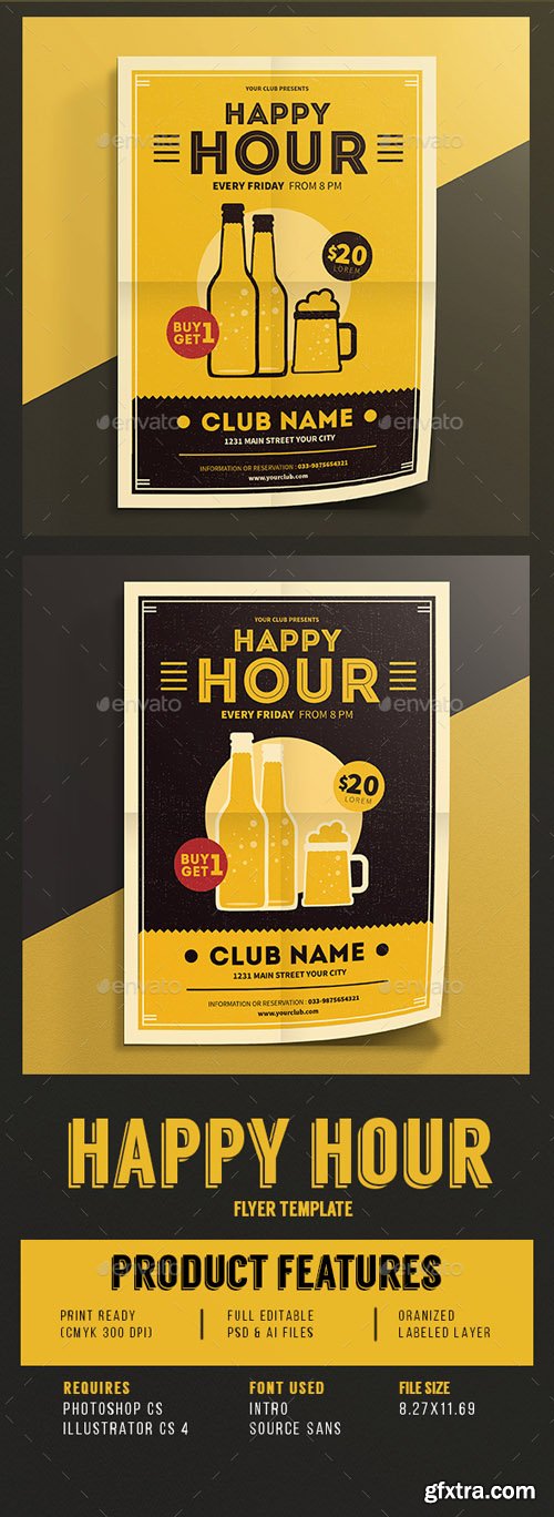 GR - Happy Hour Beer Promotion Flyer Vol.03 14397848