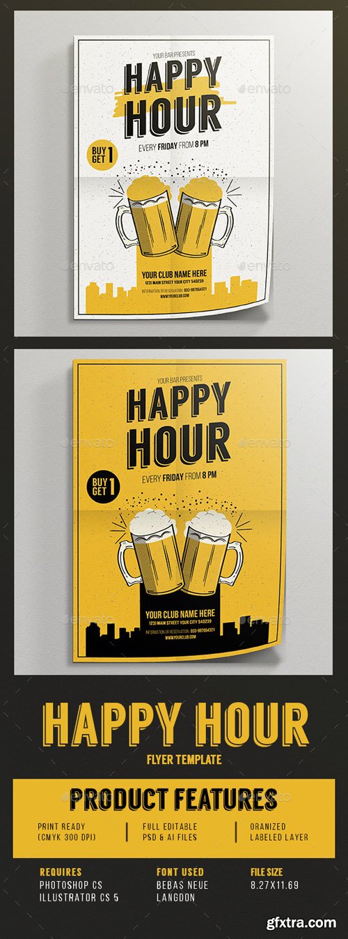 GR - Happy Hour beer promotion flyer 14221507