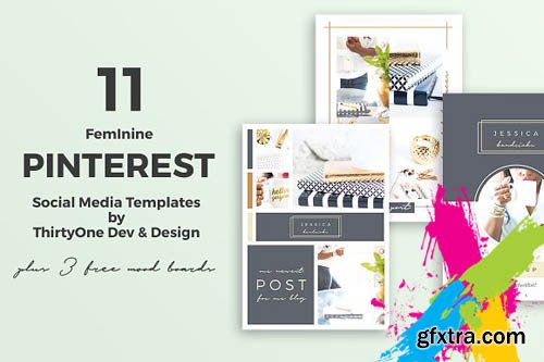 CreativeMarket - Pinterest Social Media Templates 1808890