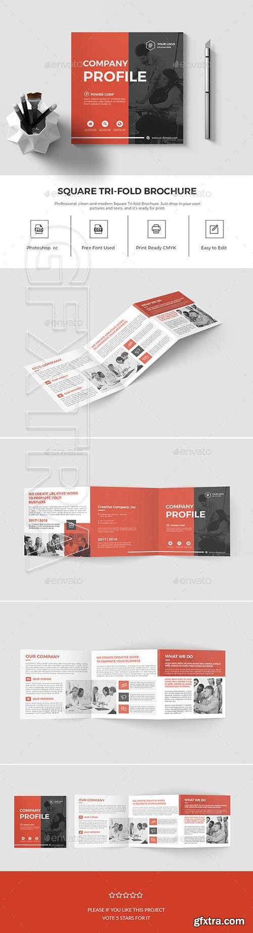 GraphicRiver - Corporate Square Trifold Brochure 20623102