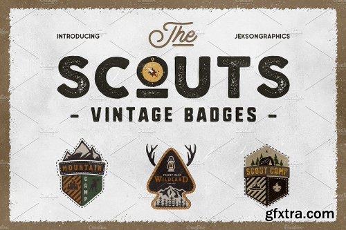 CreativeMarket The Scouts & Camping Badges 1854524