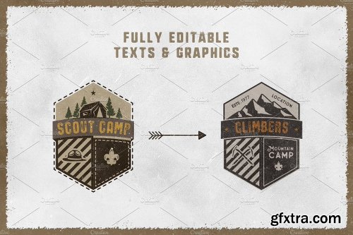 CreativeMarket The Scouts & Camping Badges 1854524