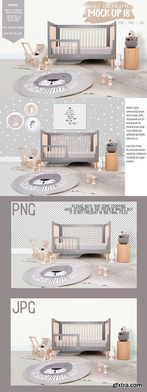 CM - Kids Room Wall/Frame Mock Up 18 1792856