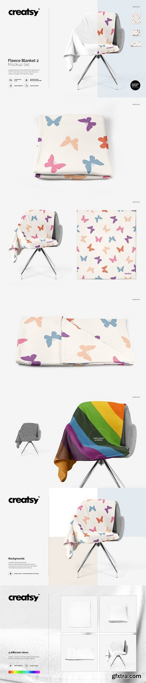 CM - Fleece Blanket 2 Mockup Set 1793329