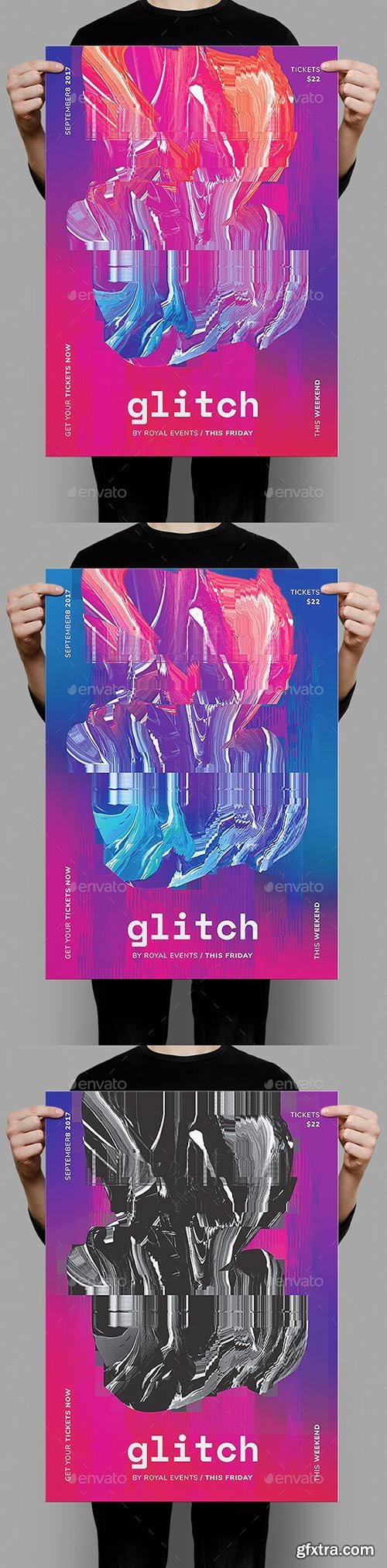 Graphicriver - Glitch Poster / Flyer Template 20612619