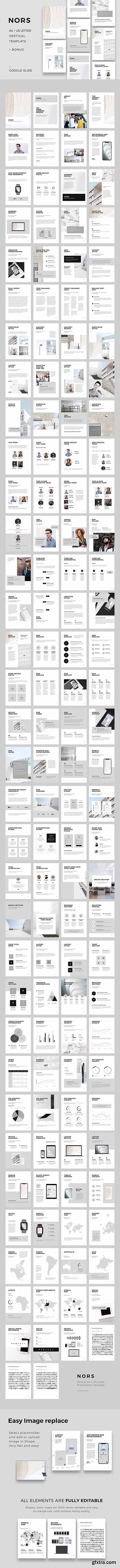 CreativeMarket NORS Vertical Google Slide + GIFT 1839230