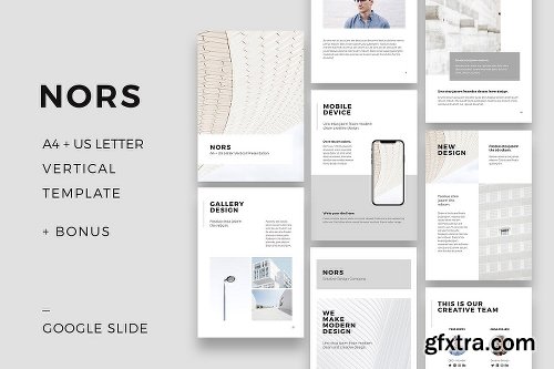 CreativeMarket NORS Vertical Google Slide + GIFT 1839230