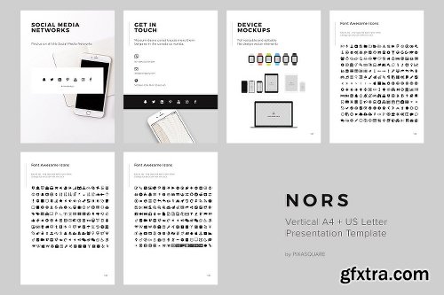 CreativeMarket NORS Vertical Google Slide + GIFT 1839230