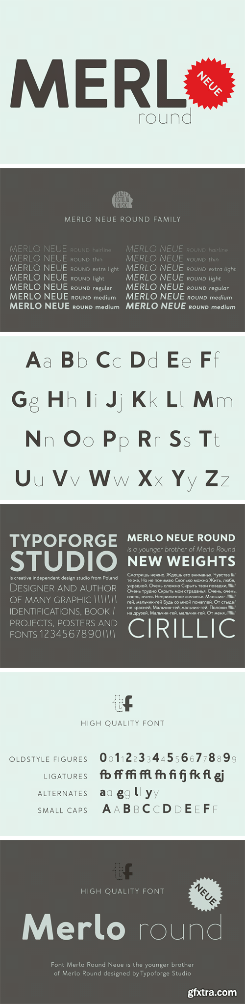 Merlo Neue Round Font Family