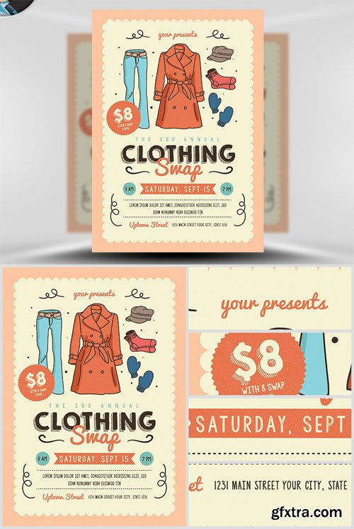 Community Clothing Swap Flyer Template