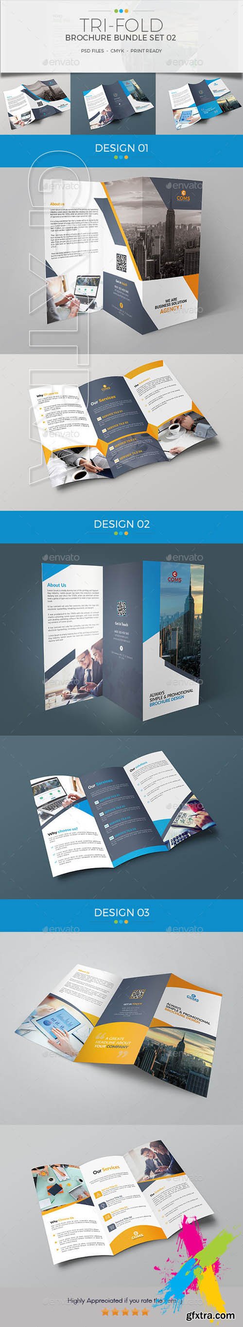 GraphicRiver - Trifold Brochure Bundle Set 02 20619984