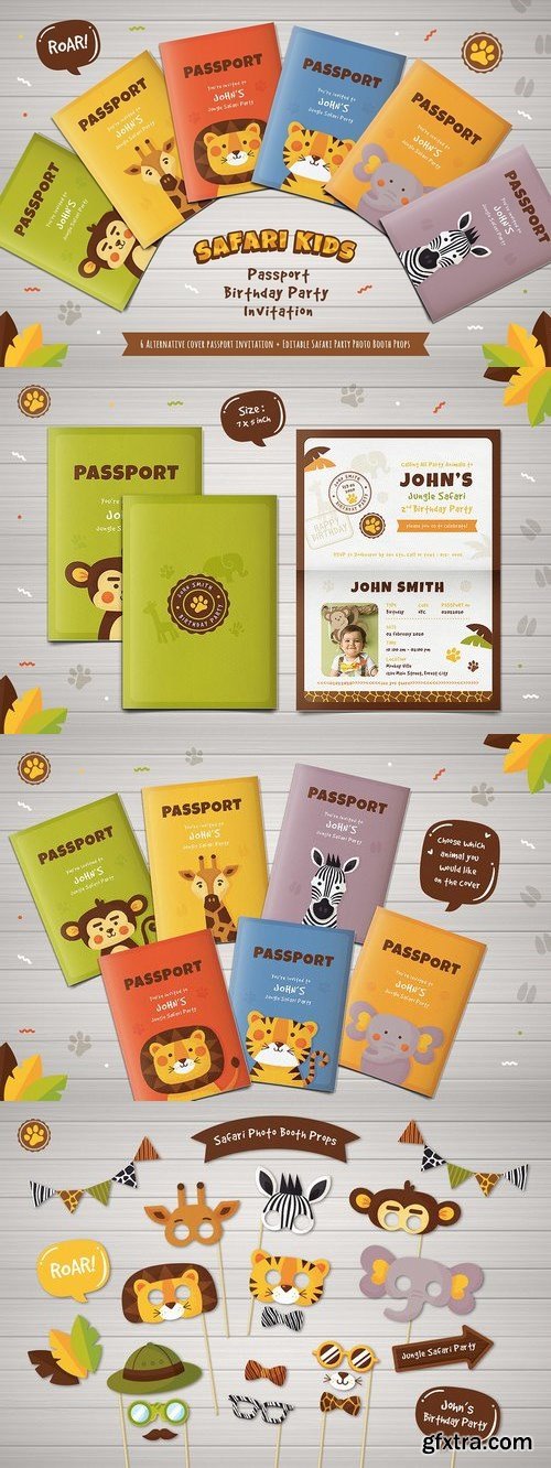 CM - Safari Passport Birthday Invitation 1823385