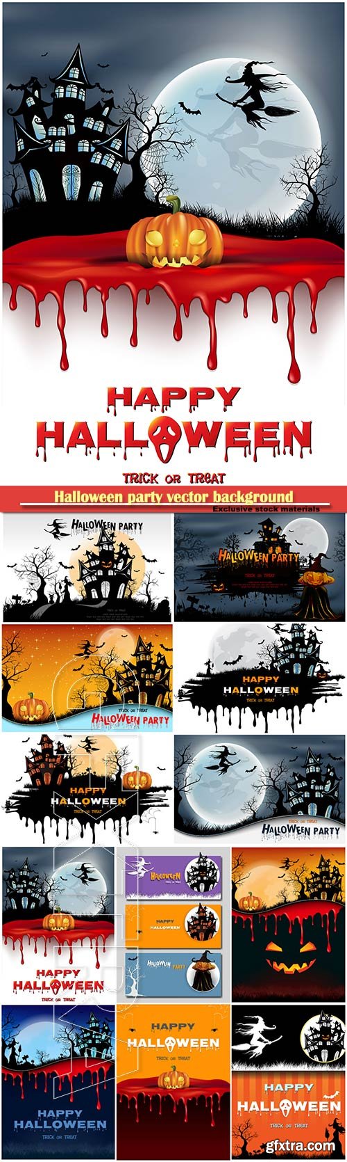 Halloween party vector background