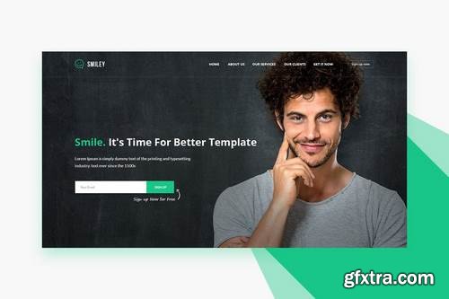 Smiley - PSD Business & Startup Landing Page