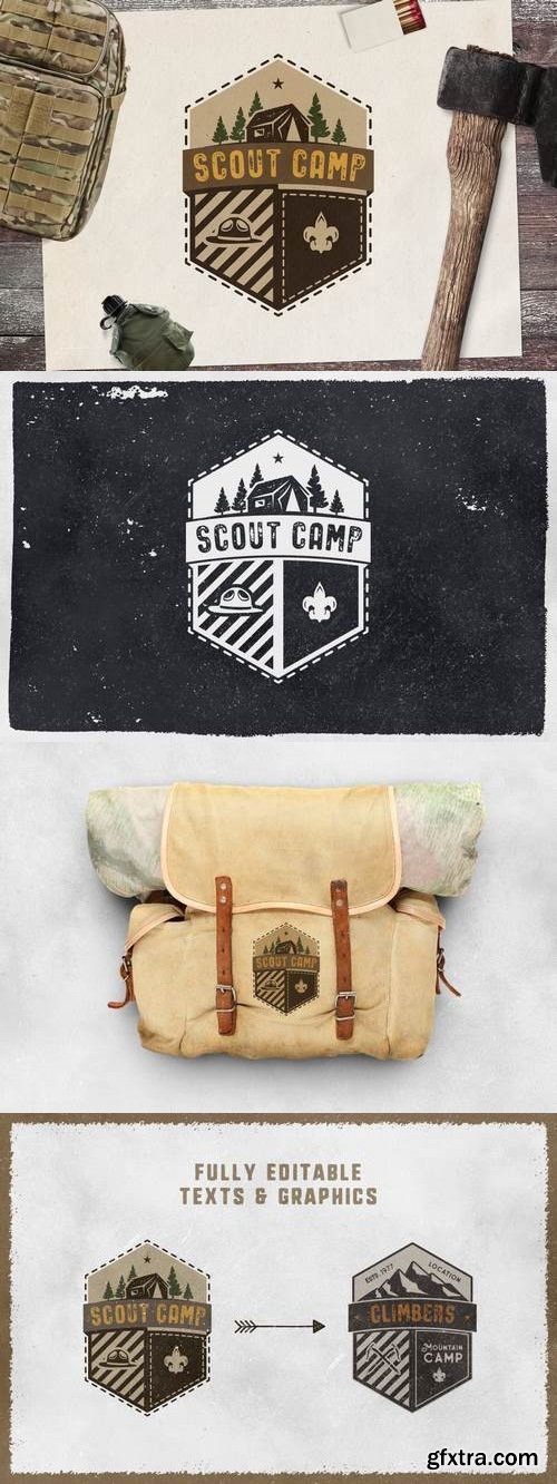 Vintage Adventure Badge / Travel Logo