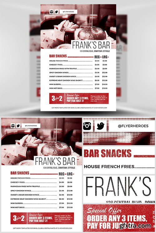 Bar Snacks Flyer Template