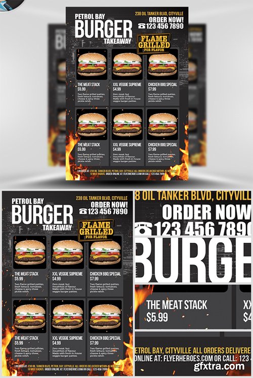 Burger Takeaway Flyer Template