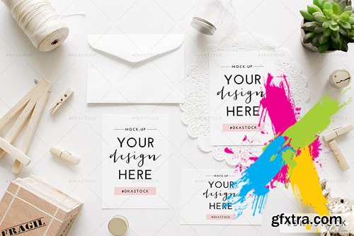 CreativeMarket - Wedding Invitation Mockup 2 1848428