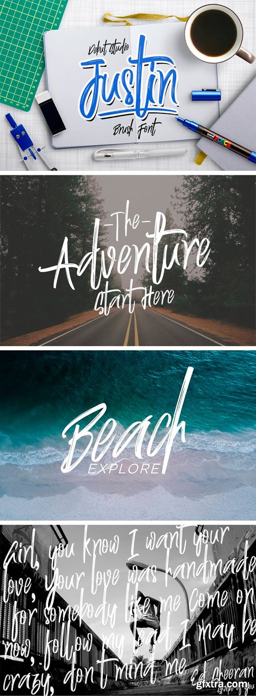 CM - Justin Brush Font 1805923