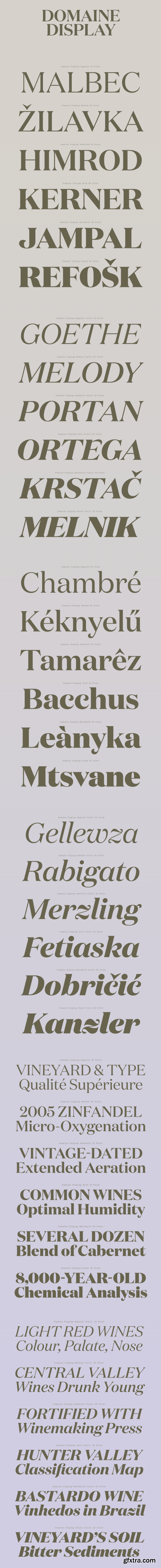 Domaine Display Font Family