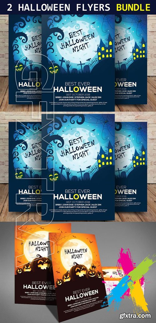 CreativeMarket - 2 Halloween Flyers Bundle 1862203