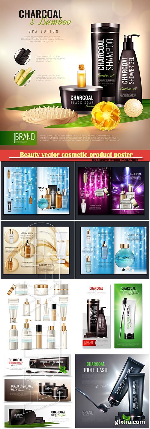 Beauty vector cosmetic product poster # 24