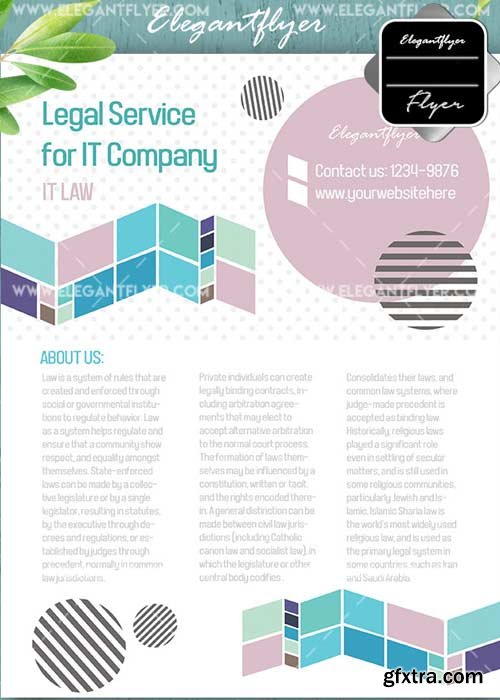 Legal Service V11 Flyer PSD Template + Facebook Cover