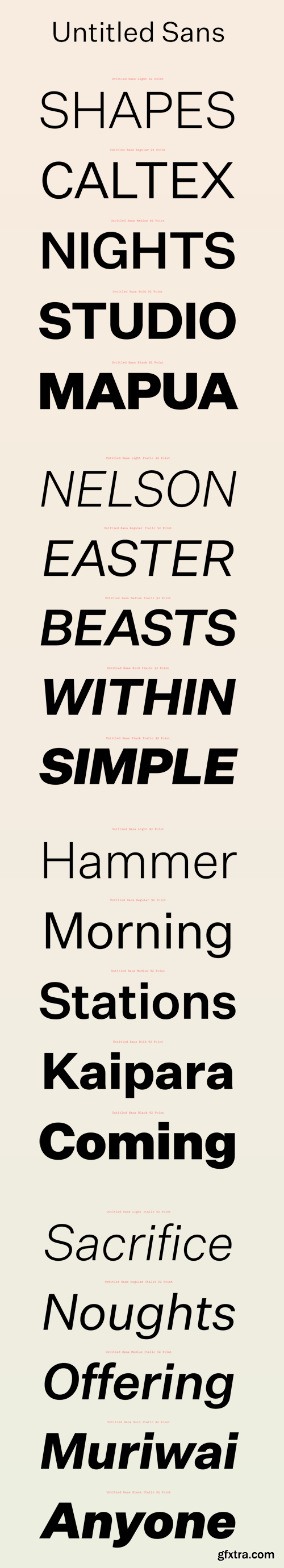 Untitled Sans Font Family